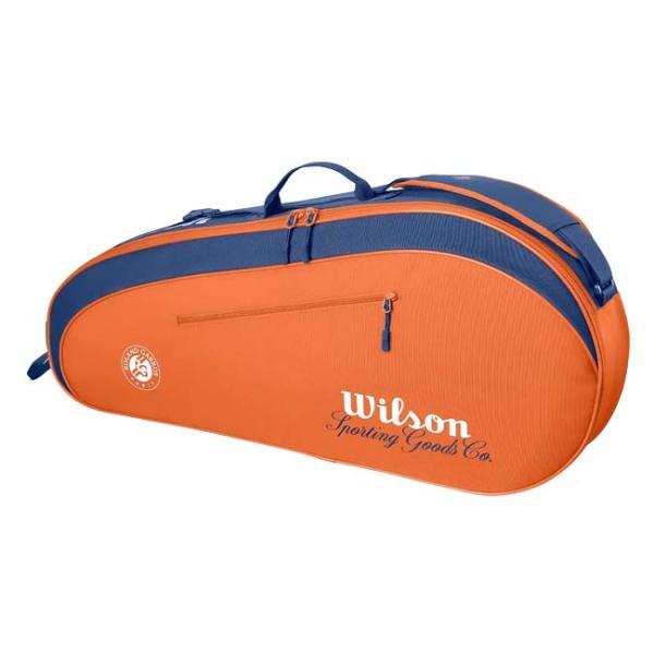 ３本収納 ウィルソン(Wilson) 2026 TEAM チーム ROLAND GARROS ローランギャロス 3PK ワンショルダー ラケットバッグ WR8053401001 クレー×ネイビー(26y7m)