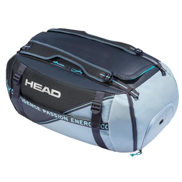 【未使用品、タグ付き】HEAD ブルーダッフルバック ヘッド テニスバッグ ホワイト プロプレーヤー ダッフルバッグ