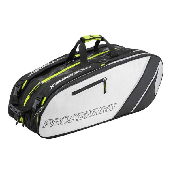 １２本収納 プロケネックス(ProKennex) TOUR Triple Thermal ツアートリプル サーマルラケットバッグ テニスバッグ AYBG2301クールグレー×ブラック(24y8m)