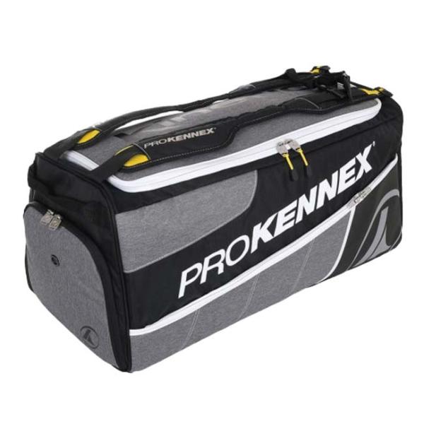 ラケット収納可 プロケネックス(ProKennex) KINETIC ラックパック トラベルバッグ ダッフルバッグ テニスバッグ AYBG1804-グレー×ブラック(24y3m)