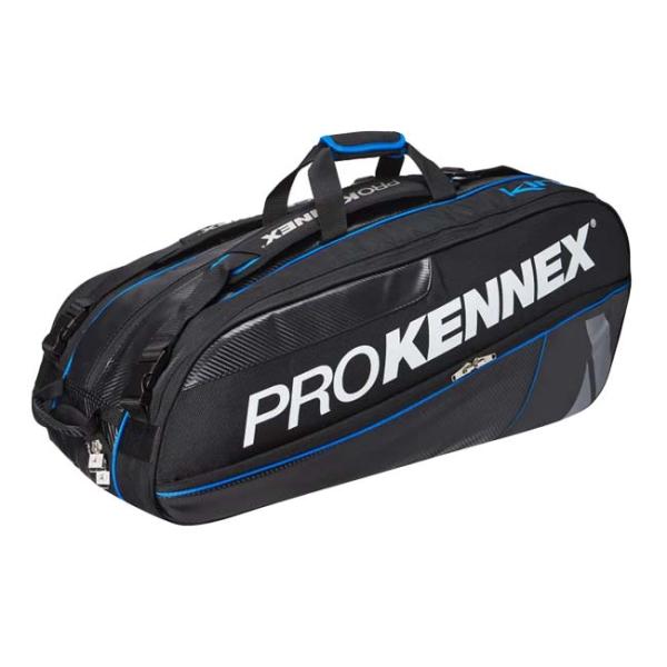 １２本収納 プロケネックス(ProKennex) KINETIC サーモトリプルバッグ ラケットバッグ テニスバッグ AYBG2006-ブラック×ブルー(24y3m)