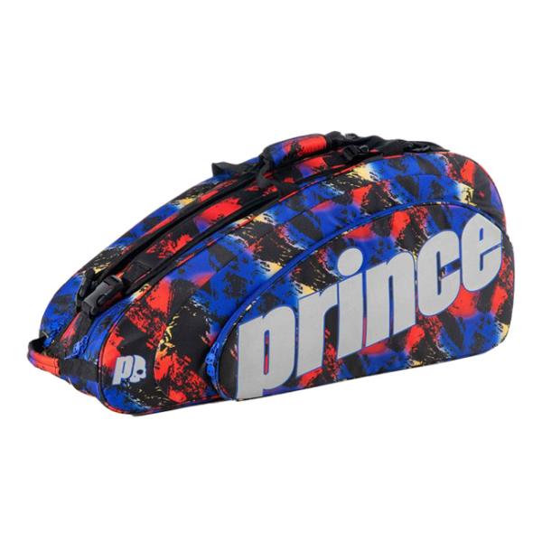 「９本収納」プリンス(Prince) 2022 PRINCE×HYDROGEN ランダム 9R ラケットバッグ テニスバッグ  6P892768-ブラック×ブルー×レッド(22y9m)