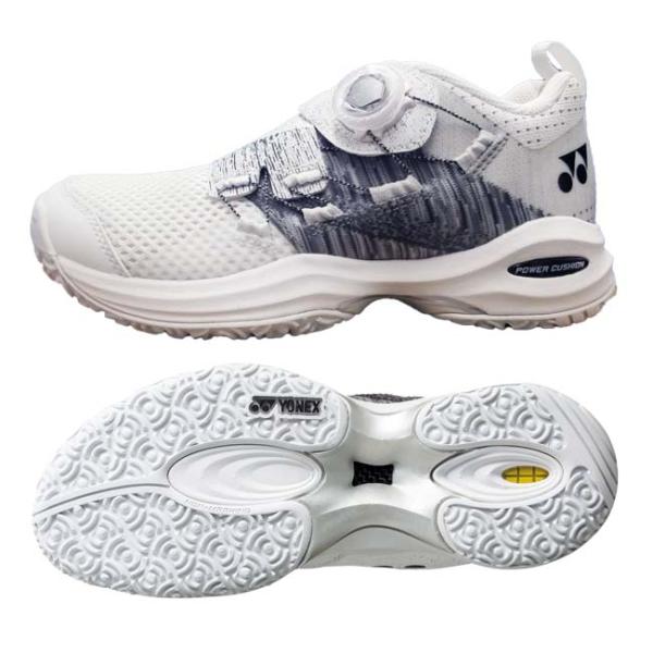 YONEX （ヨネックス） テニス シューズ パワークッション コンフォート ワイド ダイヤル5 GC 【ホワイト】 SHTCWD5G 011 クレー・オムニコートメンズ シューズ メンズ・レディース 男性用・女性用 ホワイト 白 24SS {SK} amuse37_050049899