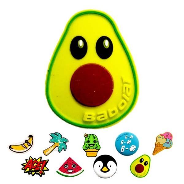 SPECカラー：バナナ、ヤシ、サボテン、スコア、アイスクリーム、エース、スイカ、ペンギン、アボカドサイズ：柄により異なります素材：シリコン入数：1個名称：BABOLAT LOONY DAM原産国：台湾仕様：カラフルでユニークな振動止めは、ボ...