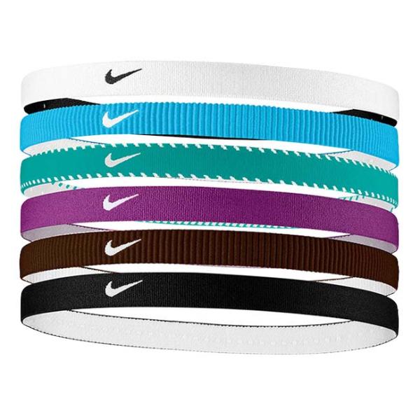 6本組 ナイキ(NIKE) ユニセックス FLEX フレックス クラシック ヘッドバンド 6P BN2003-140 ホワイト×Bブルー(26y10m)