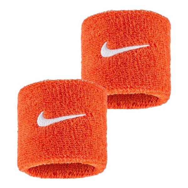 2個組 ナイキ(NIKE) ユニセックス Swoosh スウッシュ クラシック リストバンド BN3000-802 チームオレンジ×ホワイト(25y7m)