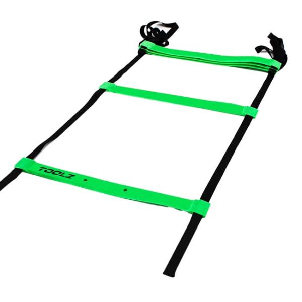 SPECカラー グリーン×ブラックサイズ 約43×200cm素材 プラスチック(横木)名称 TOOLZ Agility Ladder 2m特徴 コーディネーション運動やバランスのトレーニングに効果的なラダー。脚部の動かし方や様々なトレーニン...
