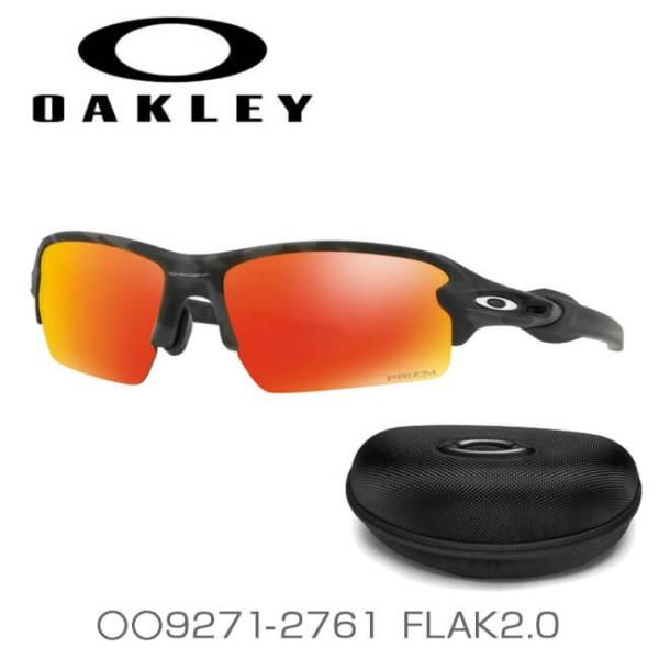 殿堂 オークリー(Oakley) スポーツサングラス(アジアンフィット) OO9271-2761(19y1m)[次回使えるクーポンプレゼント] Ruby Camo／Prizm Black 海外正規品 (フラック2.0) FLAK2.0 スポーツサングラス