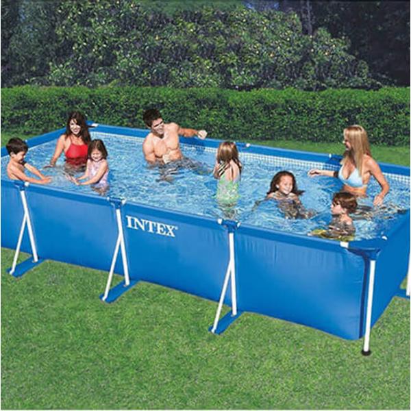 intex★大型プール★最大4.5m INTEX カバー付 プール超大型フレームプール 空気入不要 4.5m×2.2m