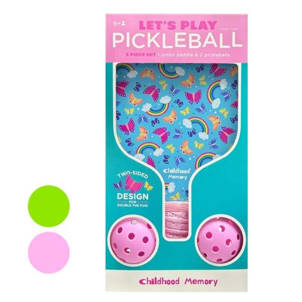 ニュースポーツをはじめよう！  ピックルボールセット ボール2個＋パドル1個セット 両面デザイン TE569992(26y7m)