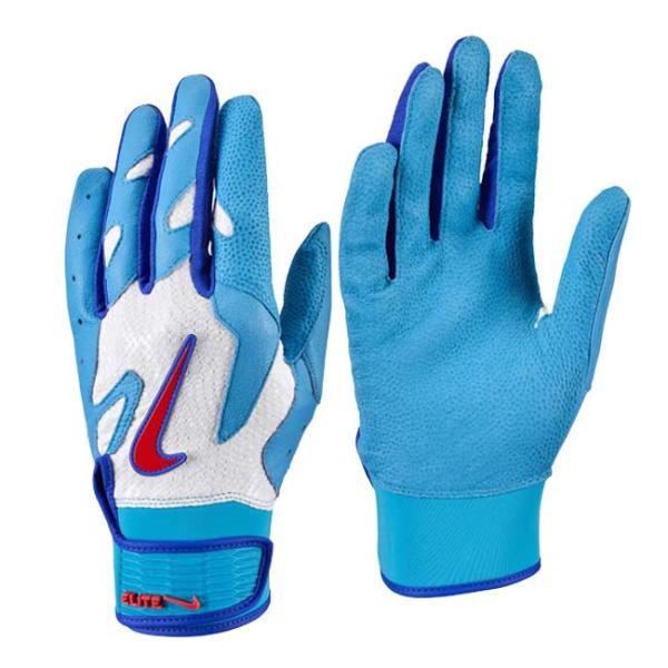 ナイキ(NIKE) ユニセックス Alpha Elite アルファエリート 2.0 バッティンググローブ 両手用 野球 BA1203-146 WH×DKパウダーブルー(26y10m)