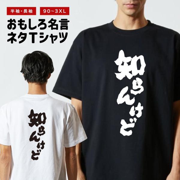 おもしろTシャツ 文字 半袖 知らんけど メンズ レディース キッズ 日本語 漢字 面白いtシャツ バックプリント 名言 迷言 ギフト