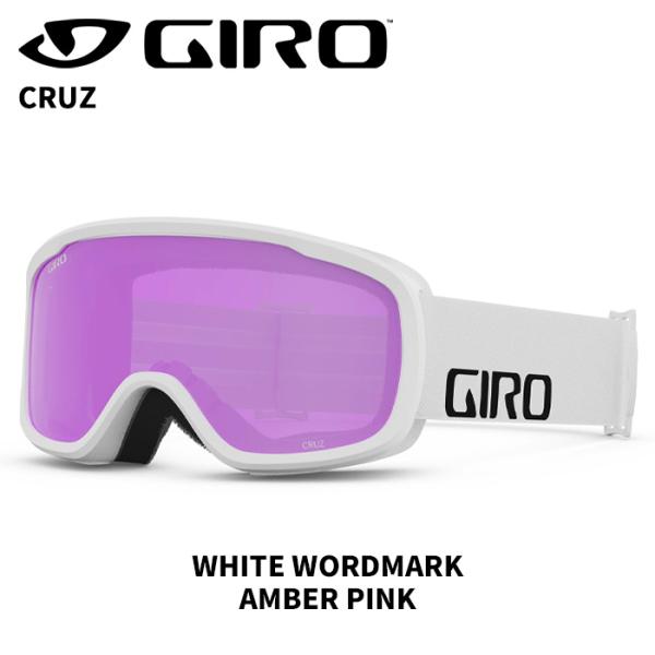 GIRO ジロ スノー ゴーグル CRUZ WHITE WORDMARK Amber Pink 24-25モデル