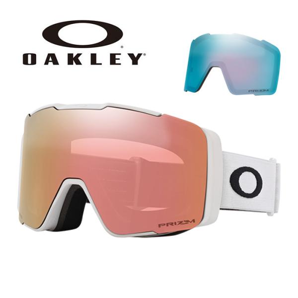 OAKLEY オークリー スノーゴーグル LINE MINER PRO M ASIA：MATTE WHITE / PRIZM ROSE GOLD & PRIZM SAPPHIRE OO7144A-06 71440600 25-26モデル