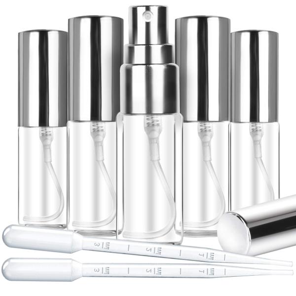 Teenitor アトマイザー 5ml 香水 アトマイザー 詰め替え 5本 香水入れ アトマイザー ガラス製 スプレー容器 香水 スプレーボトル 香
