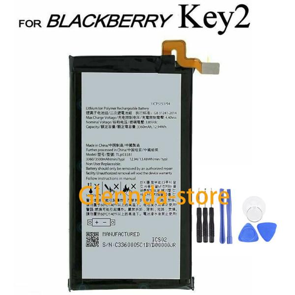 純正同等 新品TLP035B1用Blackberry Key2 Key 2 KeyTwo Battery (BBF100-1 / BBF100-2) 内蔵バッテリー