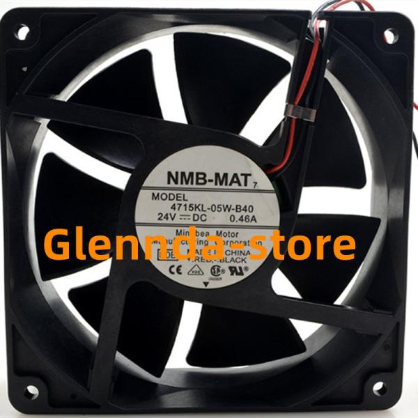 NMB 4715KL-05W-B40修理交換用冷却ファン ケースファン   120x120x38MM  DC24V  0.46A  2ピン