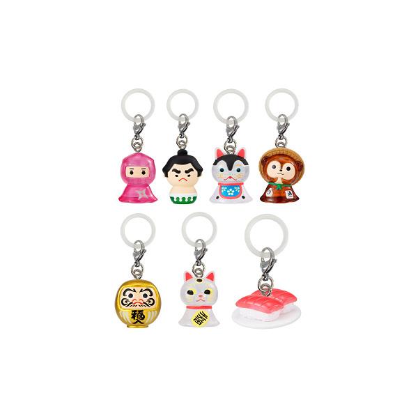 JAPAN めじるしアクセサリー2 メーカー：バンダイ新古品・未使用品ラインナップ1.くのいち2.おすもうさん3.まねき猫4.たぬき5.金だるま6.狛犬7.マグロ寿司2貫ガチャガチャの特性上、冊子折れ及びシワや塗装ムラや傷がある場合が御座います。