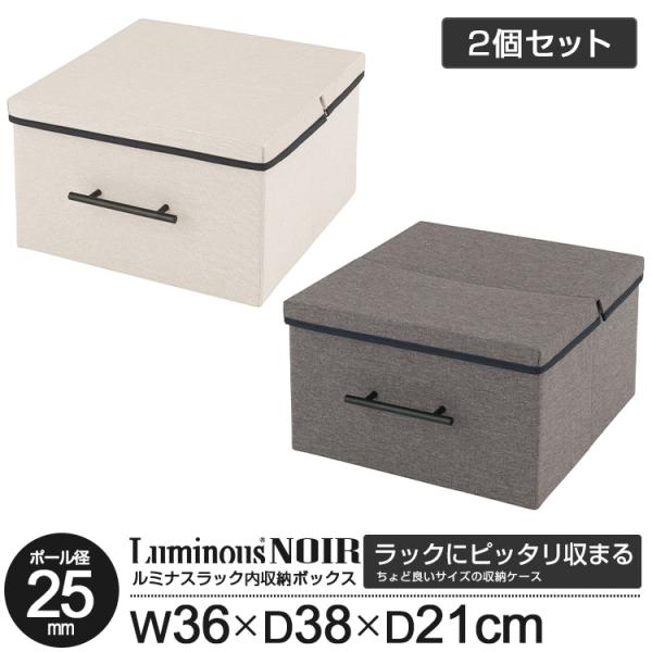 Luminous 2個セット 収納ボックス ファブリックボックス 収納箱