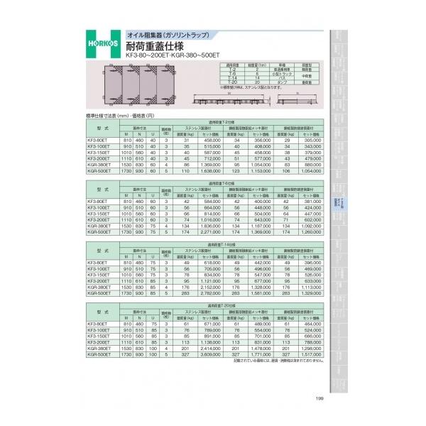 アナハイム アナハイム オイル阻集器 ガソリントラップ ホーコス Kf3 150et その他 厨房用設備販売 業務 産業用 適用荷重t 14仕様 Kf3 80 0et Kgr 380 500et 耐荷重蓋仕様