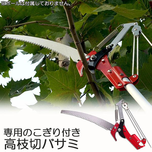高枝切りバサミ ロープ式 高枝切りのこぎり 高枝ノコギリ 高枝切りバサミ 高枝切鋏 軽量 はさみ ガーデニング用品 剪定 果実 採取 枝切 ハサ