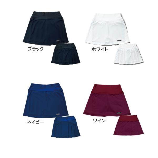 ABS/ボウリングウェア ハイストレッチドライスカート/P-5000カラー： ブラック、ホワイト、ネイビー、ワインサイズ：SS、S、M、L、LL、3L素材：ポリエステル100％(スカート部分)<br />ポリエステル82％、ポリ...