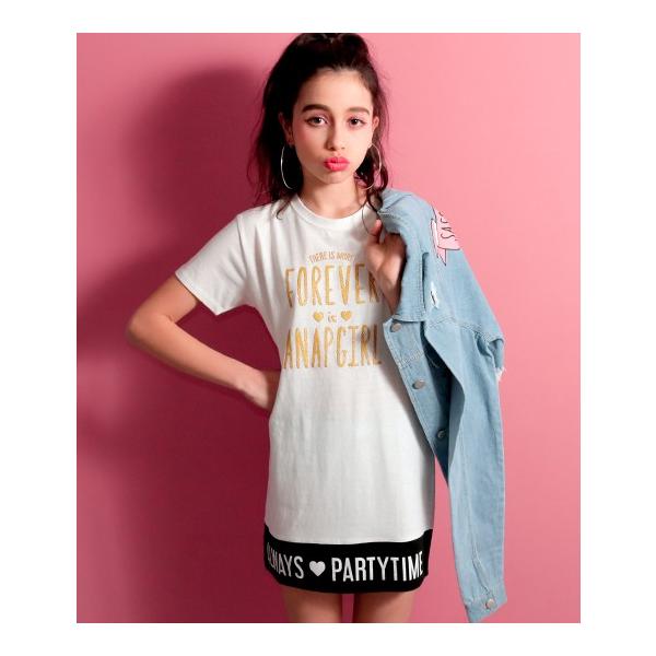 切替ラメプリントtシャツワンピース Anap Girl アナップガール Buyee Buyee บร การต วกลางจากญ ป น ซ อจากประเทศญ ป น