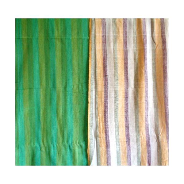 生産国　インドサイズ　シングルベッドサイズ　素材　綿１００パーセントマルチクロス。ざっくり糸織られた生地は、変色や糸のほつれなど何か所か見られますが、とってもぬくもりあふれた風合いです。コタツカバーに、冬場は毛布の代わりに、防寒用カーテンに...