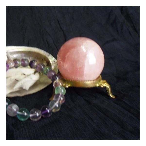 置き石 オブジェ ローズクォーツ バラ色天然石 やさしさや愛を思い出すピンク丸玉