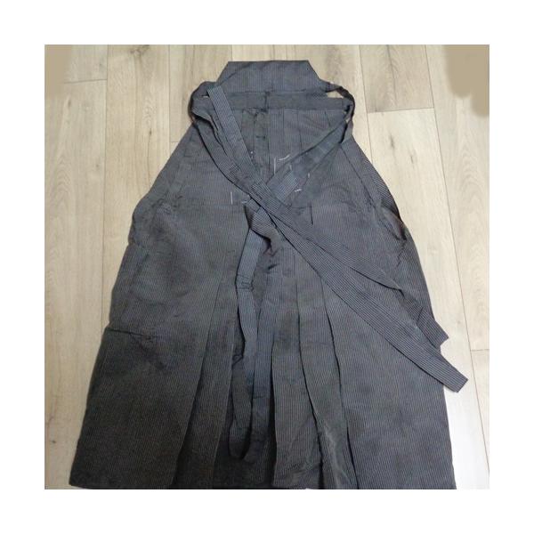 男物袴 中古着物 メンズ袴 行灯袴 スカート型はかま 正絹 絹 男物和服 剣道