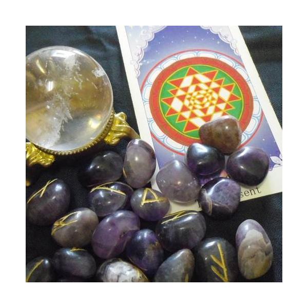 ルーンストーンセット アメジスト 占い ケルト文字 ポーチ付 Arc It Com