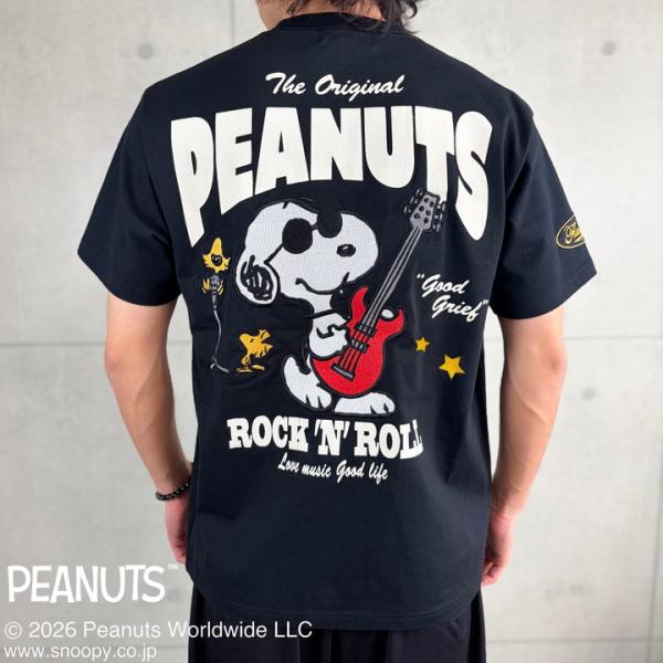 72h限定pMAX17.5倍!6/21pm23:59迄 FLAG STAFF SNOOPY コラボ 半袖 Tシャツ 462030 フラッグスタッフ スヌーピー TEE 刺繍