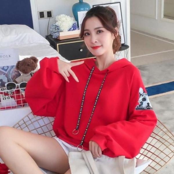 レディース パーカー トレーナー トップス オルチャン 韓国ファッション トレンド かわいい お洒落 プルオーバー 赤 レッド Lサイズ Buyee Buyee 日本の通販商品 オークションの入札サポート 購入サポートサービス