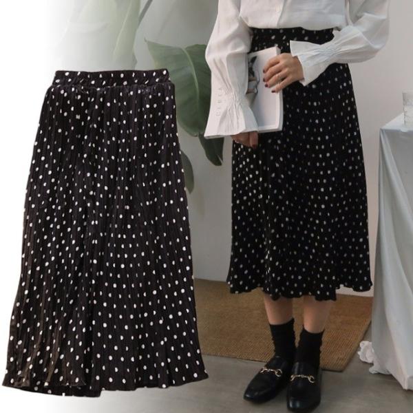 プリーツ スカート ロング ミモレ丈 ドット柄 シフォン 黒 ブラック レトロ レディース 韓国ファッション オルチャン 春夏 トレンド かわいい Buyee Buyee Japanese Proxy Service Buy From Japan Bot Online