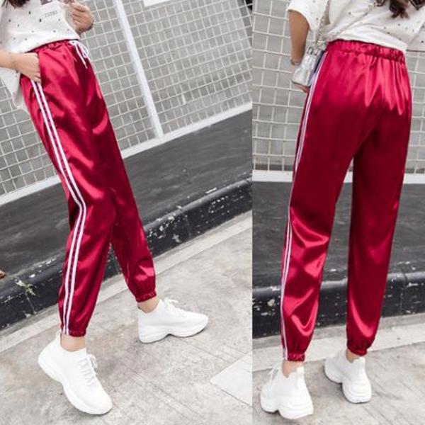 ダブルライン ジョガーパンツ 赤 レディース ボトム オルチャン 韓国コーデ インスタ映え トレンド スポーティ ダンス サテン Buyee Buyee 日本の通販商品 オークションの代理入札 代理購入