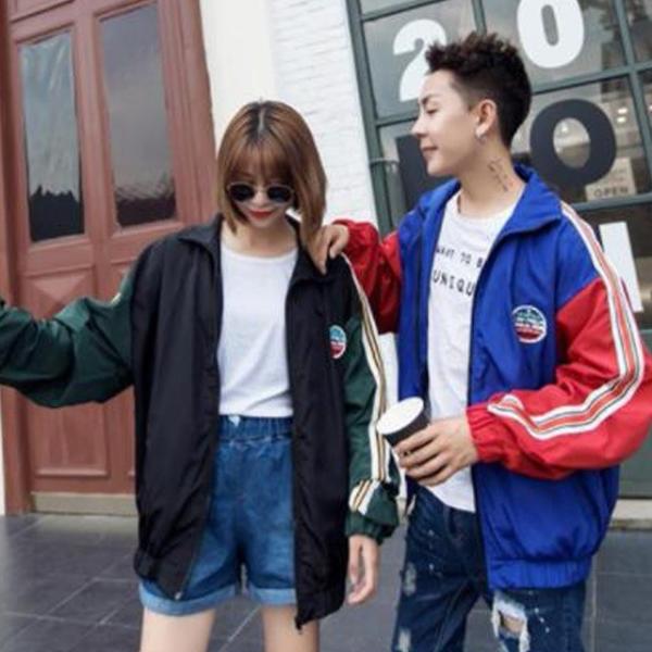 ラインジャケット ビッグシルエット ブルゾン ジャンパー Ma 1 オルチャン 韓国ファッション ストリート系 レディース スポーティ トレンド 黒 緑 Lサイズ Buyee Servicio De Proxy Japones Buyee Compra En Japon