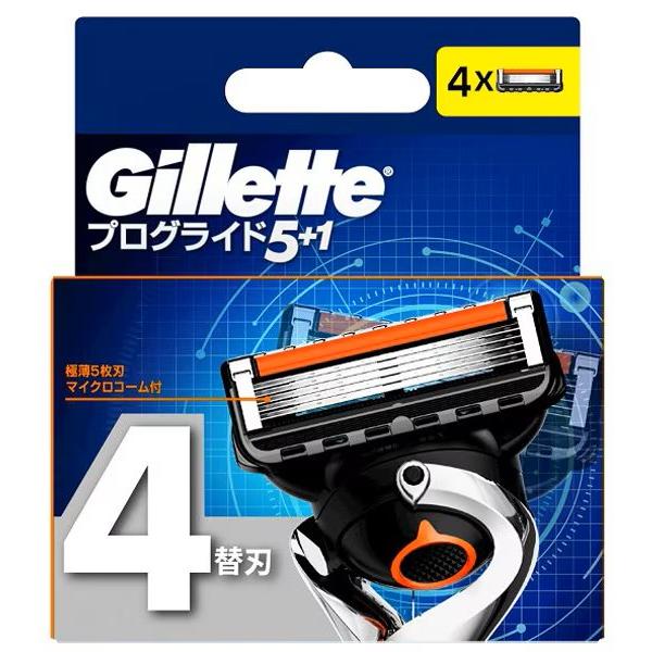 他サイト： Gillette ジレット P&amp;G プログライド マニュアル 替刃 4個入 正規品の商品画像