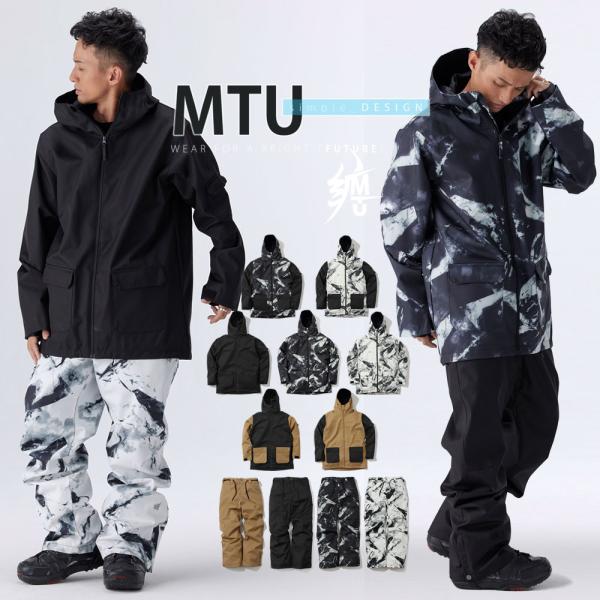 2024-2025 NEW MODEL！『MTU　エムティユー　スノボー ウェア』シンプルデザイン 上下セット多機能ディテール素材:ポリエステル：100％耐水圧:13.000mm撥水度:最高等級５級超撥水コーティング加工機能○フード○チンフ...