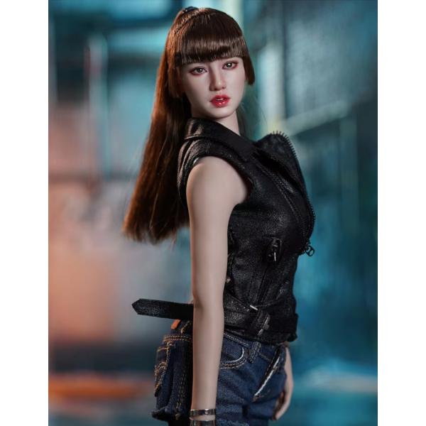 ヘッドスカプト1/6 フィギュア12インチ(約30cm) 女性ドールヘッドコレクション用ディスプレイ 差し替え用 国内発送 スーパーダック社製 SDH-041A 007