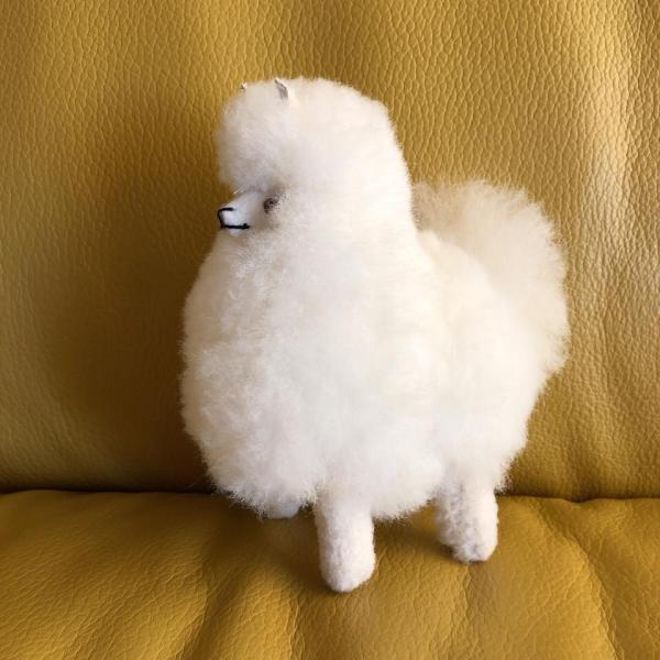 アルパカぬいぐるみ リアル ふわふわ 顔がかわいい 白ホワイトM