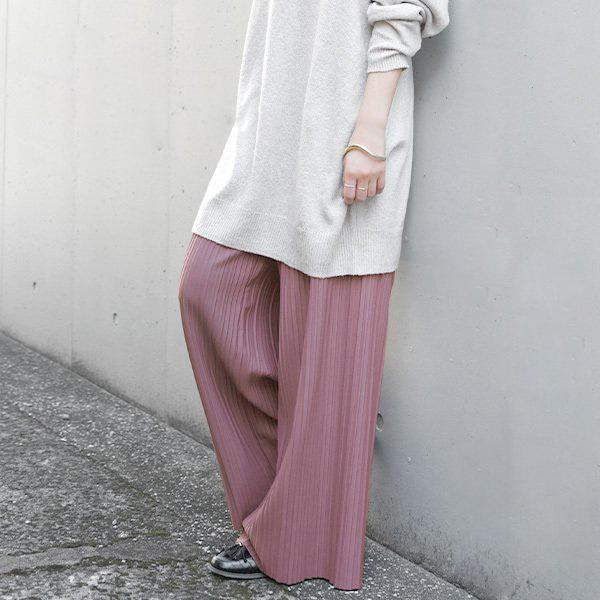 プリーツパンツ ワイドパンツ 楽ちん ゆったり ボトムス シンプル おしゃれ レディース 代 30代 40代 おしゃれ アンドイット And It レディース 通販 Paypayモール