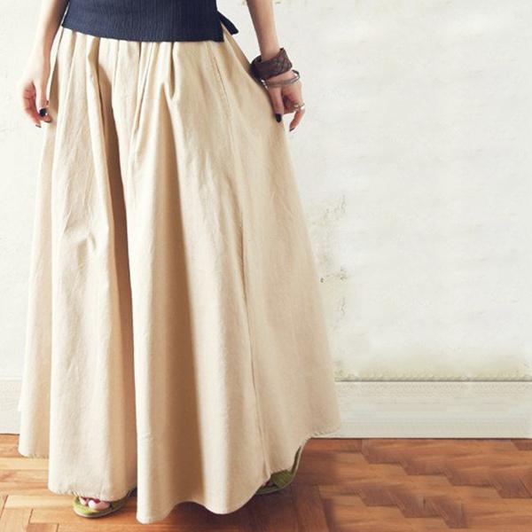 ロングスカート フレアスカート マキシ丈 体型カバー ナチュラル コットンリネン レディース 代 30代 40代 おしゃれ アンドイット And It レディース 通販 Paypayモール