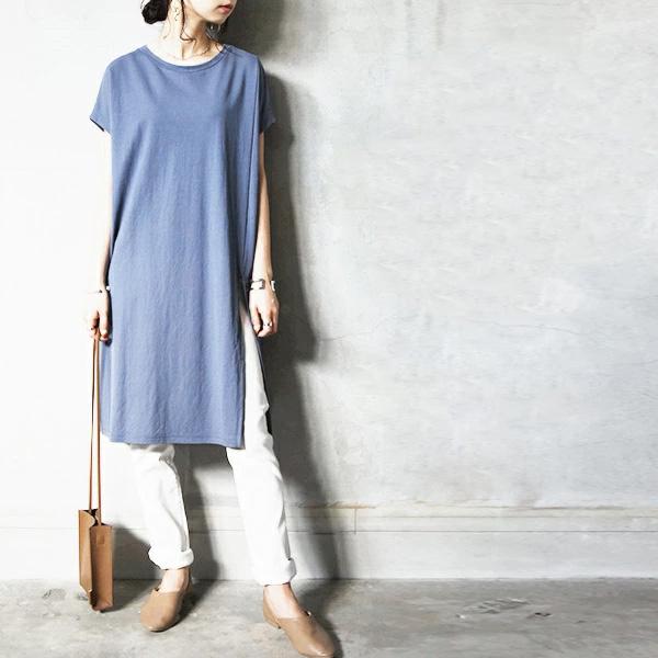 チュニックワンピース カットソー レディース 代 30代 40代 半袖 春 夏 白 黒 接触冷感 Tシャツ 涼感 無地 おしゃれ アンドイット And It レディース 通販 Paypayモール