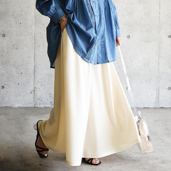 フレアパンツ レディース 春夏 ロング マキシ ボトムス 代 30代 40代 上品 リラックス イージー バギー きれいめ コーデ おしゃれ アンドイット And It レディース 通販 Paypayモール