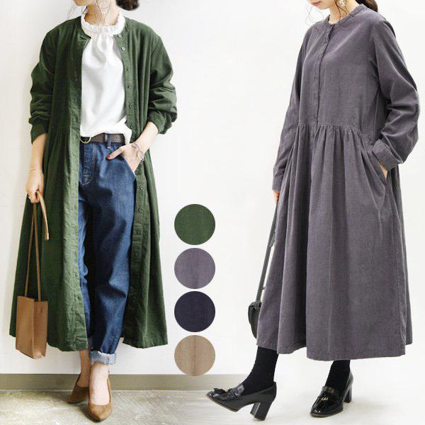 ワンピース ギャザー ロング丈 羽織り 長袖 ゆったり 楽ちん レディース 代 30代 40代 おしゃれ アンドイット And It レディース 通販 Paypayモール