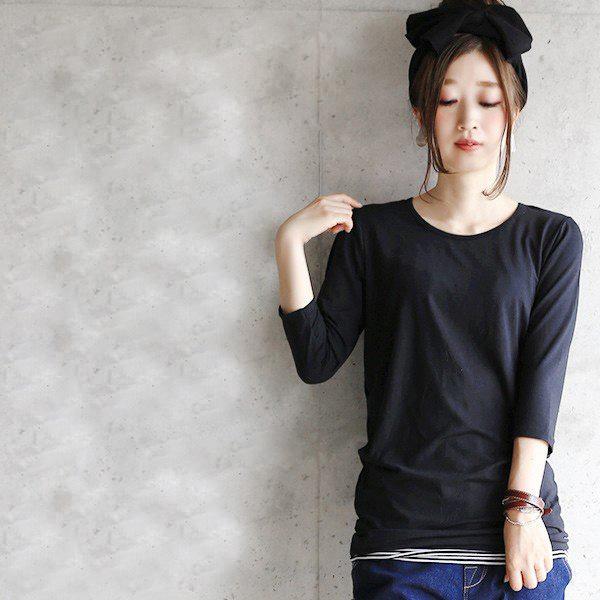 カットソー Tシャツ 無地 トップス 七分袖 レディース 代 30代 40代 おしゃれ アンドイット And It レディース 通販 Paypayモール