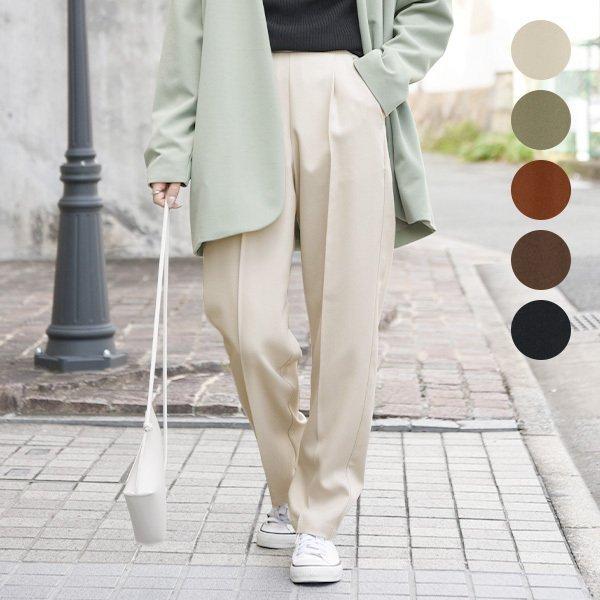 スラックス レディース 黒 テーパードパンツ 秋 冬 きれいめ 白 ボトムス ロング 無地 シンプル 50代 40代 30代 代 カジュアル おしゃれ アンドイット And It レディース 通販 Paypayモール