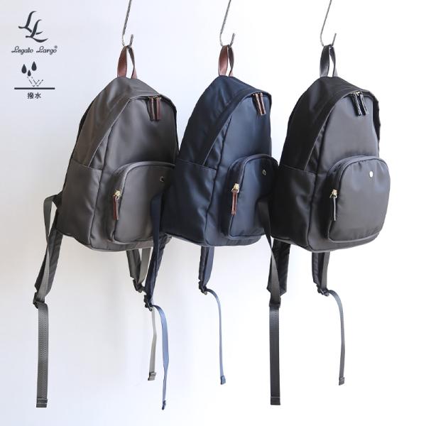 Legato Largo レガートラルゴ リュック レディース 8l 撥水 a5 小さめ 軽量 黒 デイパック バックパック かばん 鞄 通勤 通学 ブランド おしゃれ