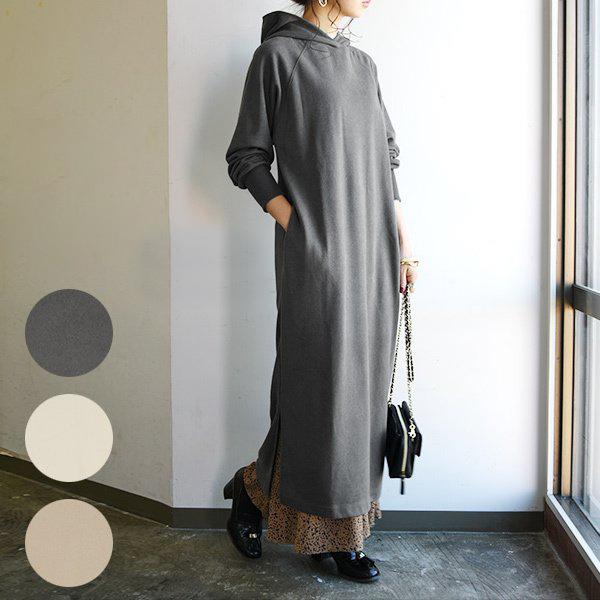 ワンピース 長袖 ロング丈 スウェット 楽ちん ゆったり おしゃれ レディース 代 30代 40代 おしゃれ アンドイット And It レディース 通販 Paypayモール