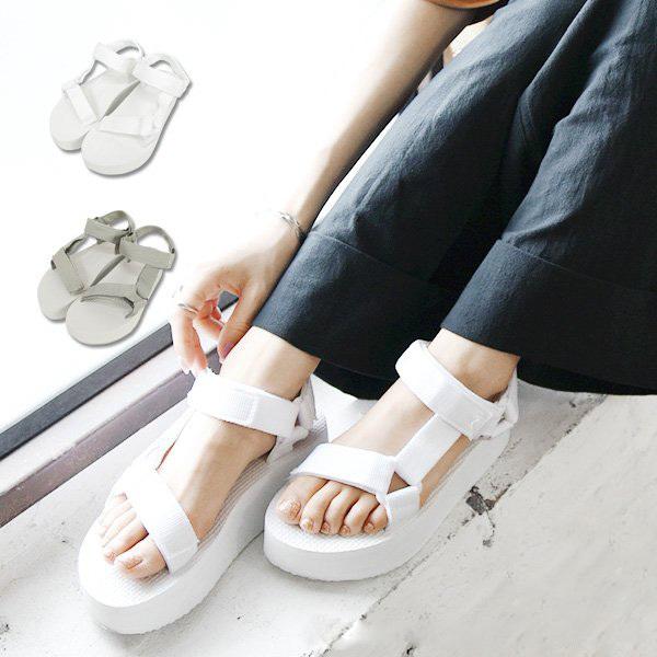 スポーツサンダル スポサン 厚底 ストラップ 白 靴 レディース 代 30代 40代 おしゃれ アンドイット And It レディース 通販 Paypayモール
